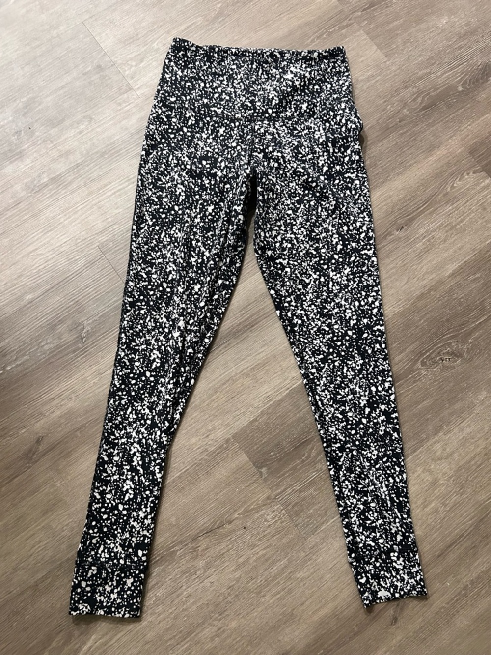 Reebok Black and White Speckle Speedwick Leggings
